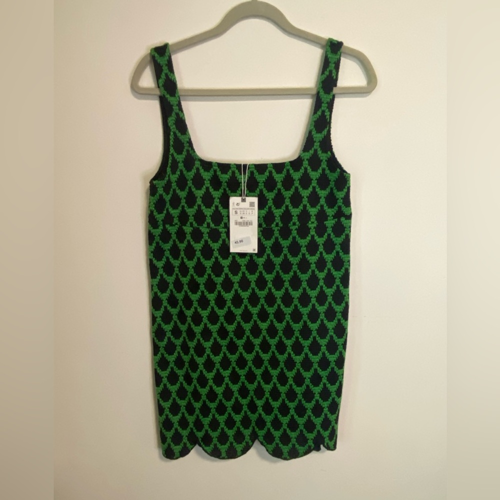 NWT Zara Scalloped Mini-Dress